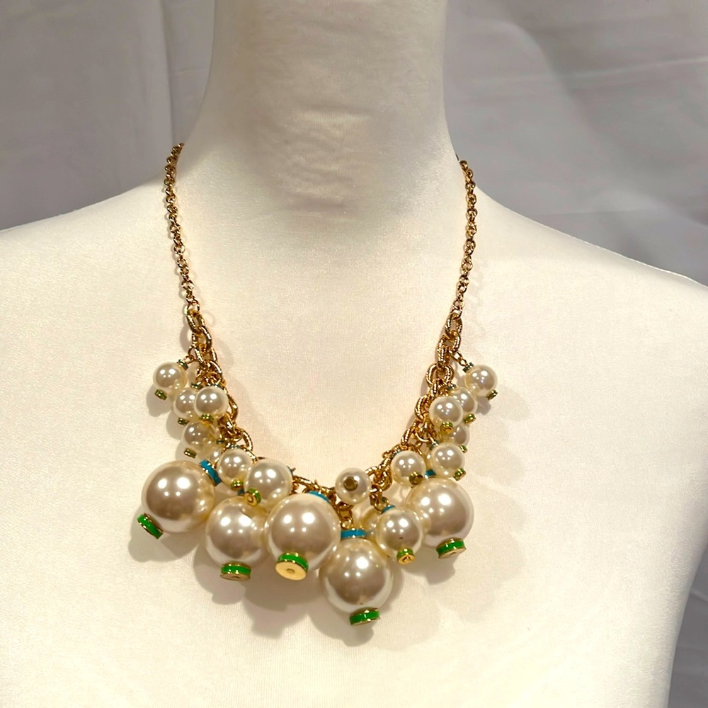 Lilly Pulitzer Pearl Cluster Necklace NWOT